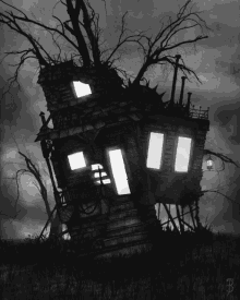 Gif animé gothique maison